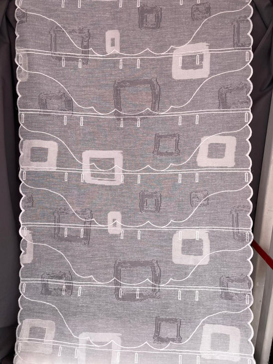 Tenda modulare quadrati grigi e bianchi