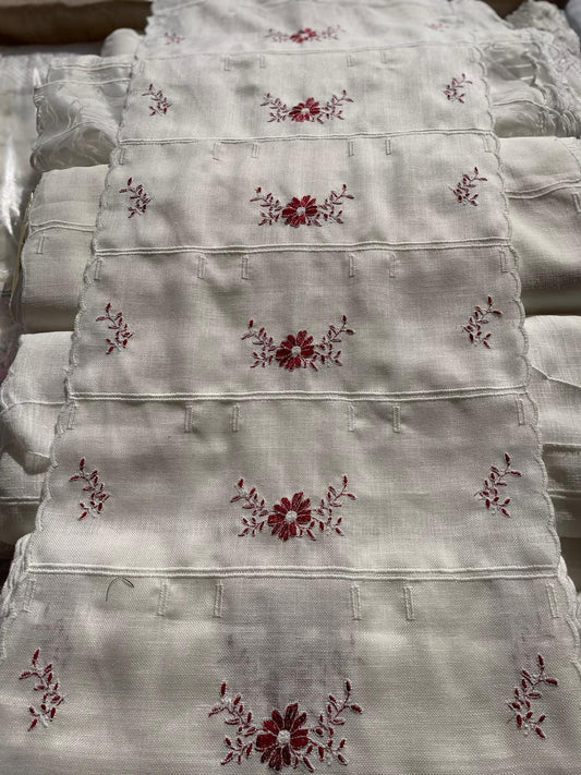 Tenda modulare fiore rosso base bianco ottico